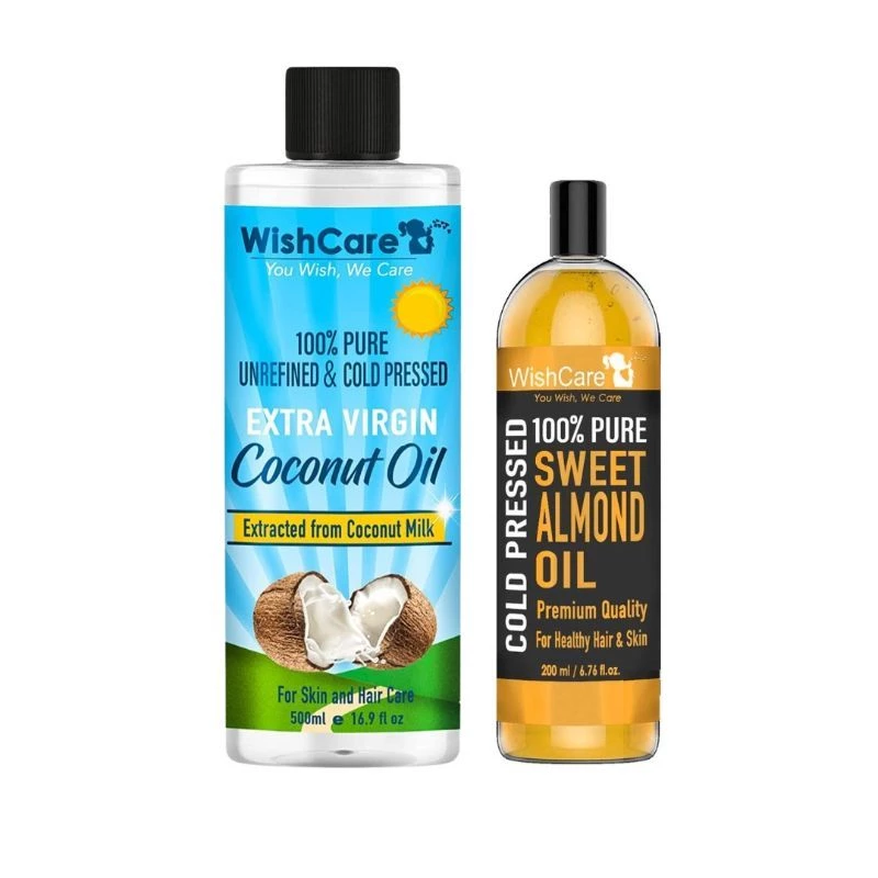 Wishcare Unrefinded & Cold Pressed Extra-Virgin Coconut Oil & Castor Oil, 700 ml-5.webp